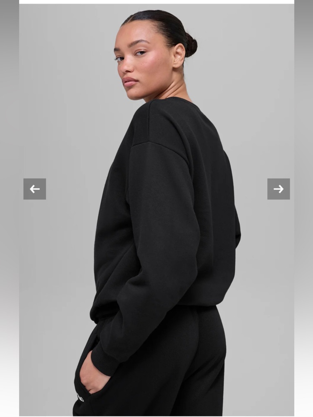 NWT ALO Yoga Accolade Sweatshirt in Black Size Small - Picture 3 of 11